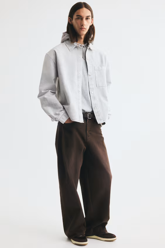 Рубашка с капюшоном h&m