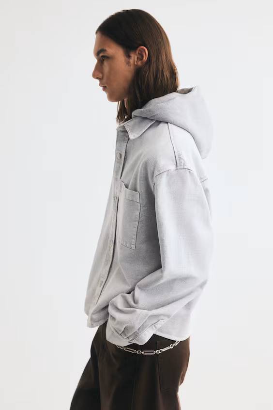Рубашка с капюшоном h&m
