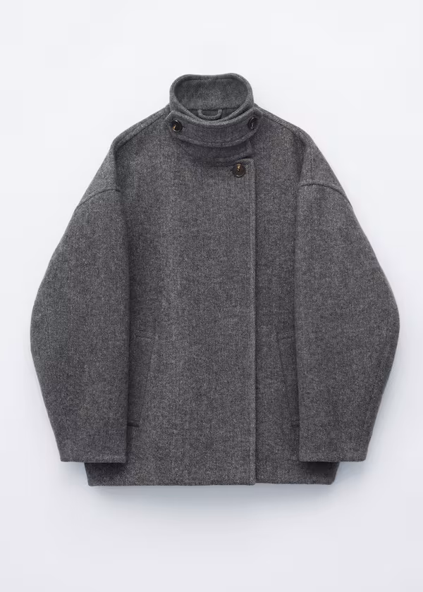 Пальто из ткани с узором h&m