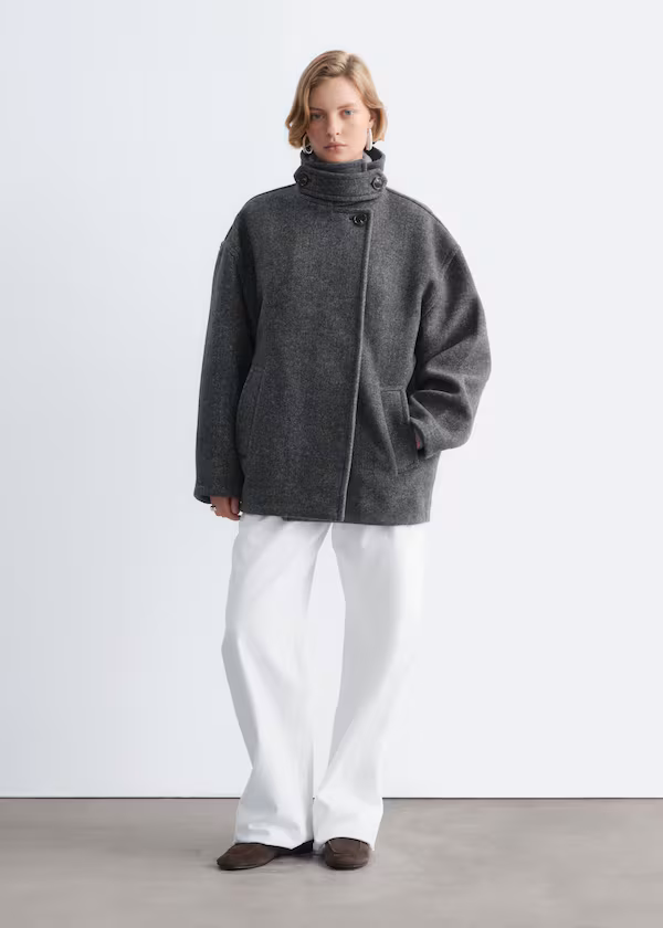 Пальто из ткани с узором h&m