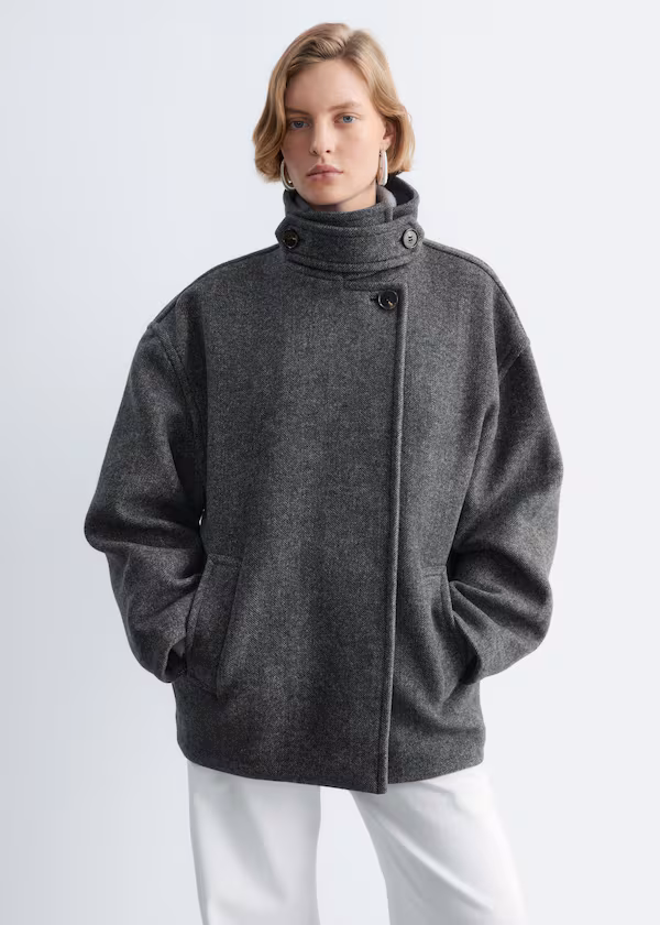 Пальто из ткани с узором h&m