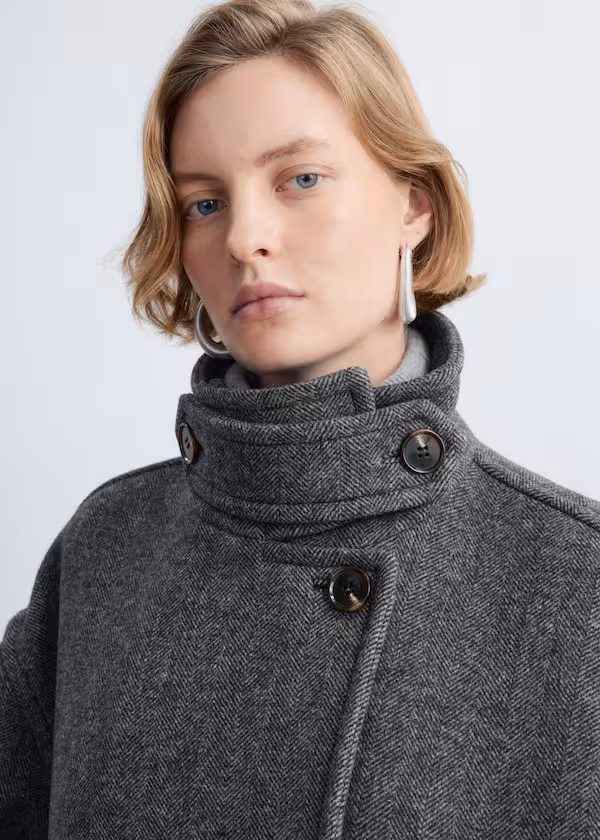 Пальто из ткани с узором h&m