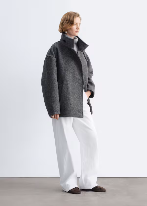 Пальто из ткани с узором h&m