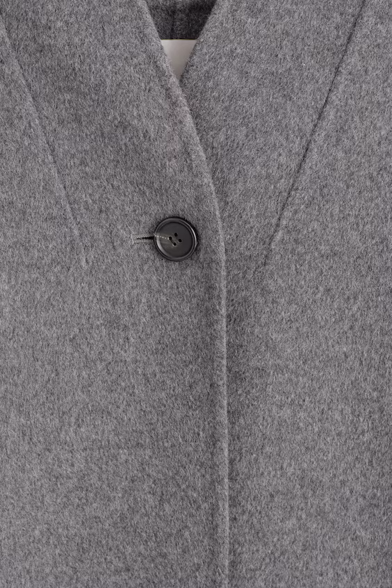 Двустороннее шерстяное пальто с шалевым воротником