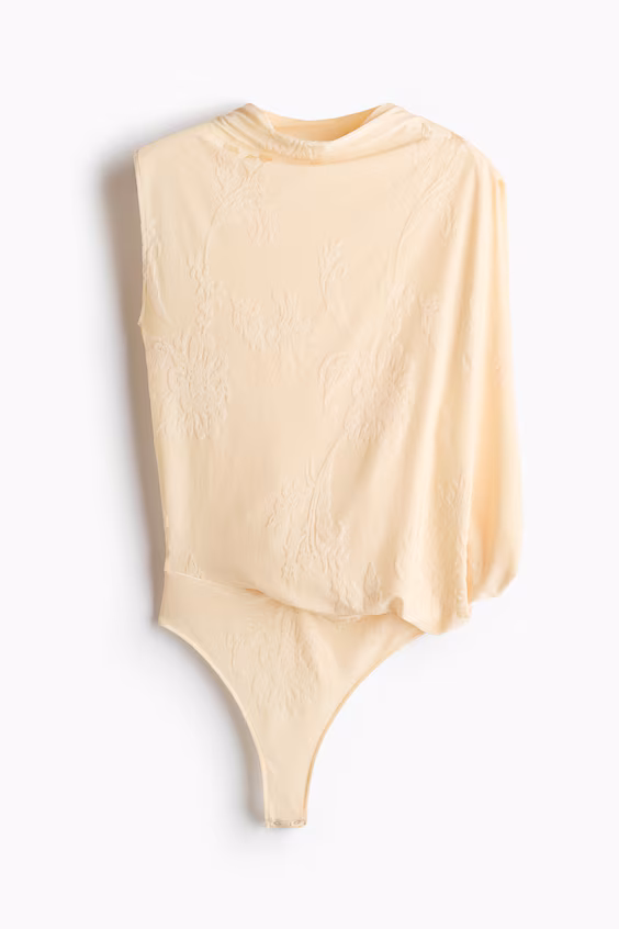 Боди thong из жаккардовой ткани