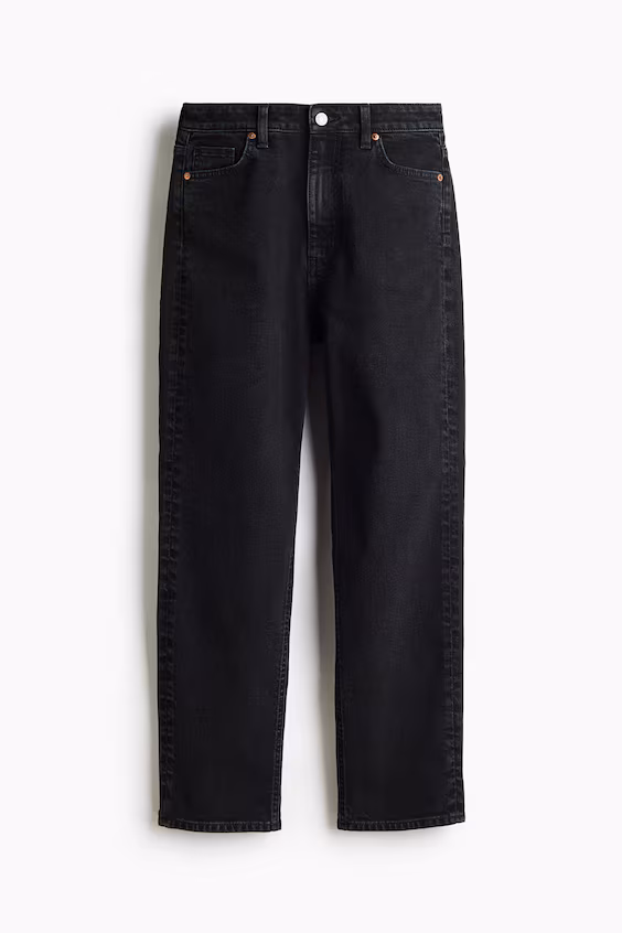 Джинсы mom slim fit с высокой посадкой укороченные