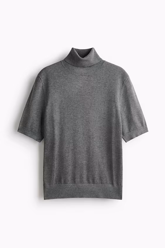 Свитер с высоким воротником из тонкой ткани h&m