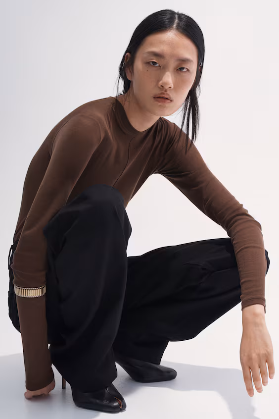 Свитер из хлопка пима h&m