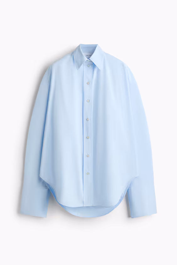 Свободная рубашка из хлопка h&m