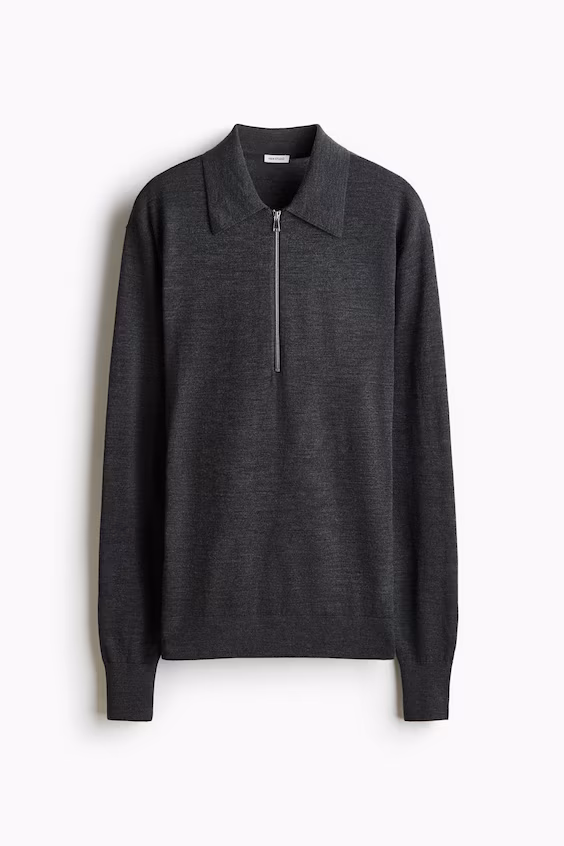 Поло из тонкой шерсти мериноса h&m