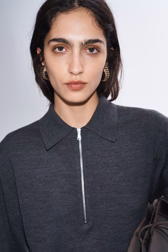 Поло из тонкой шерсти мериноса h&m