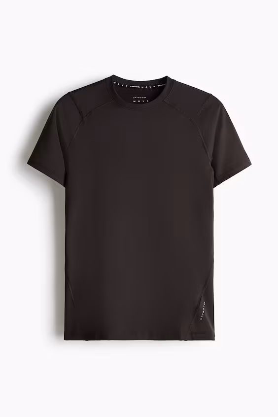 Спортивная футболка с технологией drymove™ облегающего кроя h&m