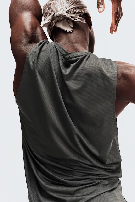 Спортивный топ с технологией drymove™ стандартного кроя h&m