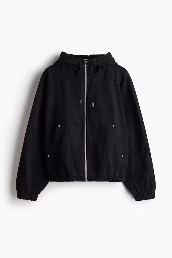 Комфортная рабочая куртка из хлопка с капюшоном h&m