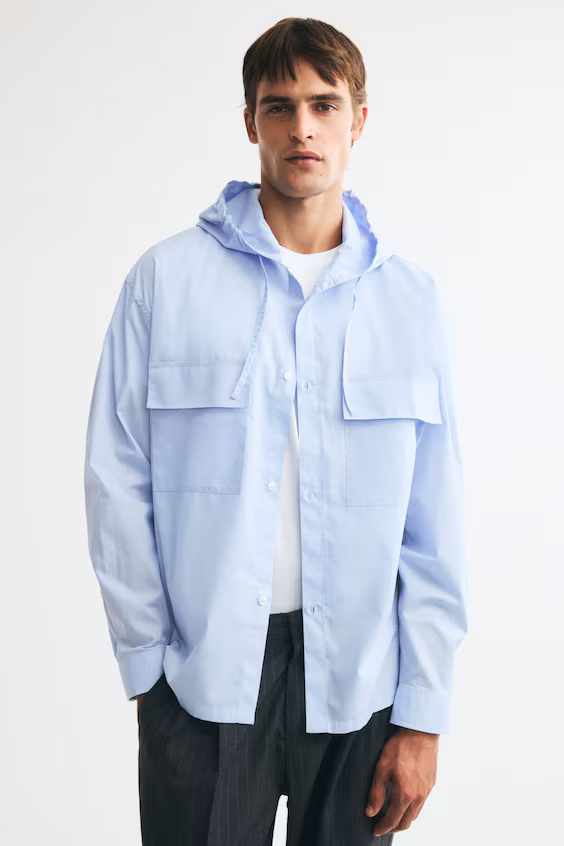 Рубашка с капюшоном h&m