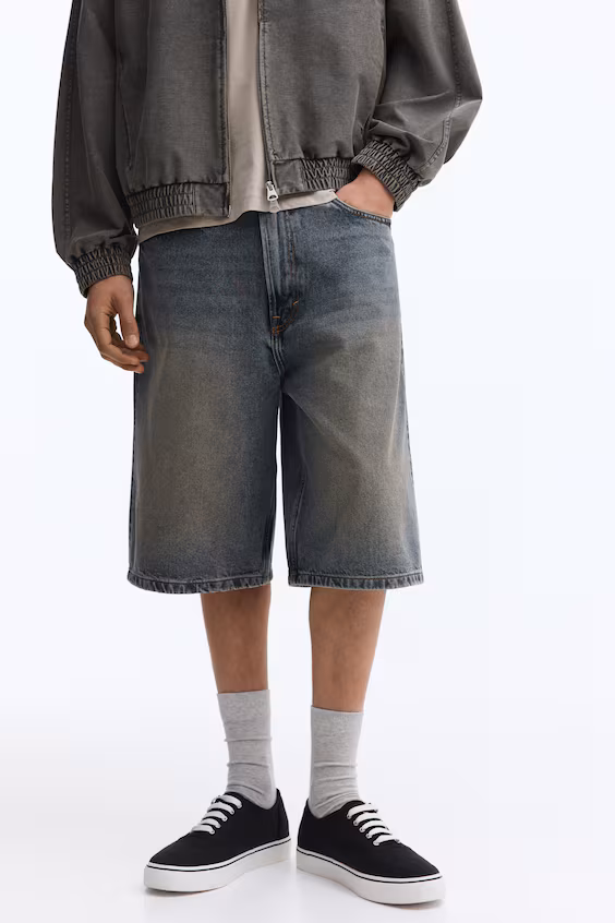 Свободные джинсовые шорты baggy