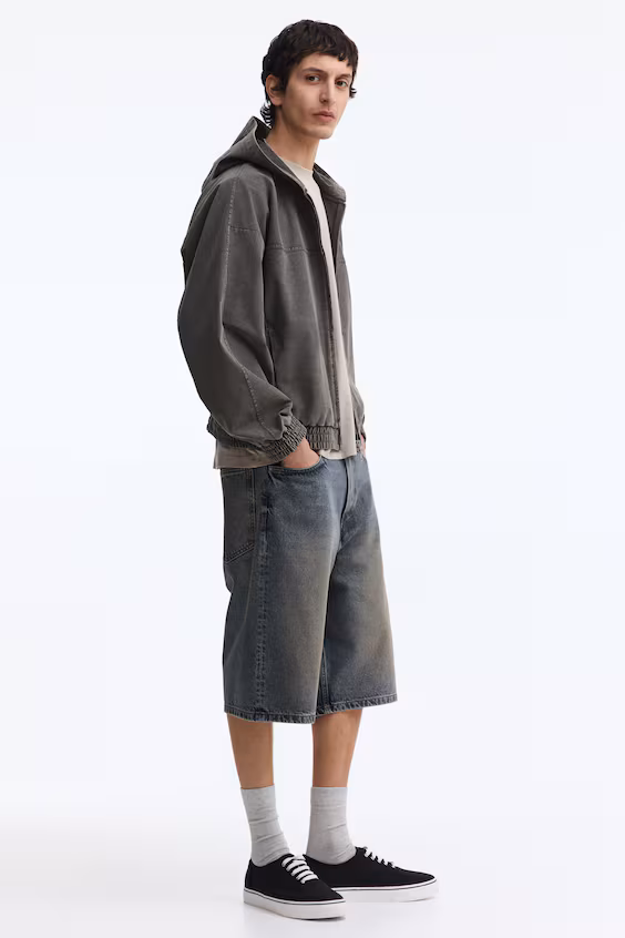 Свободные джинсовые шорты baggy