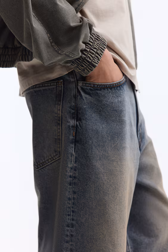 Свободные джинсовые шорты baggy