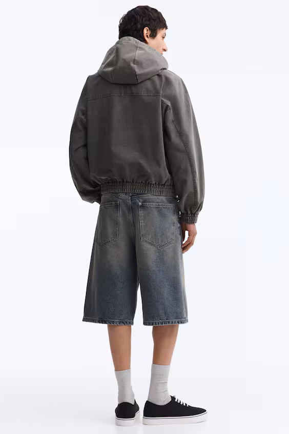 Свободные джинсовые шорты baggy
