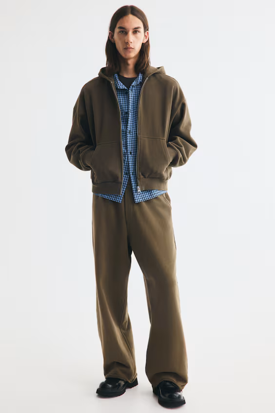 Комфортные тренировочные хлопковые брюки h&m