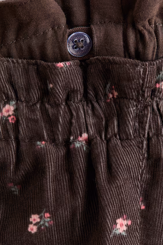Подкладные брюки из вельвета