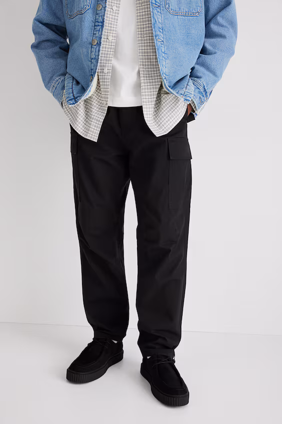 Брюки карго regular fit из ткани ripstop