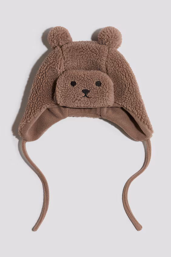 Пилотка из плюша с флисовой подкладкой h&m