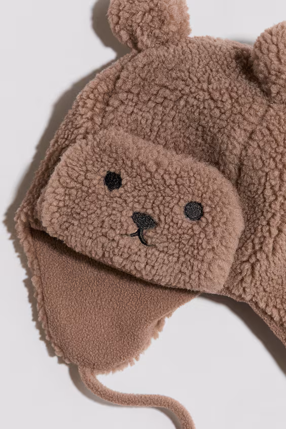 Пилотка из плюша с флисовой подкладкой h&m