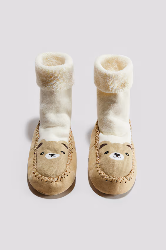 Тапочки-носки с рисунком медвежонка h&m