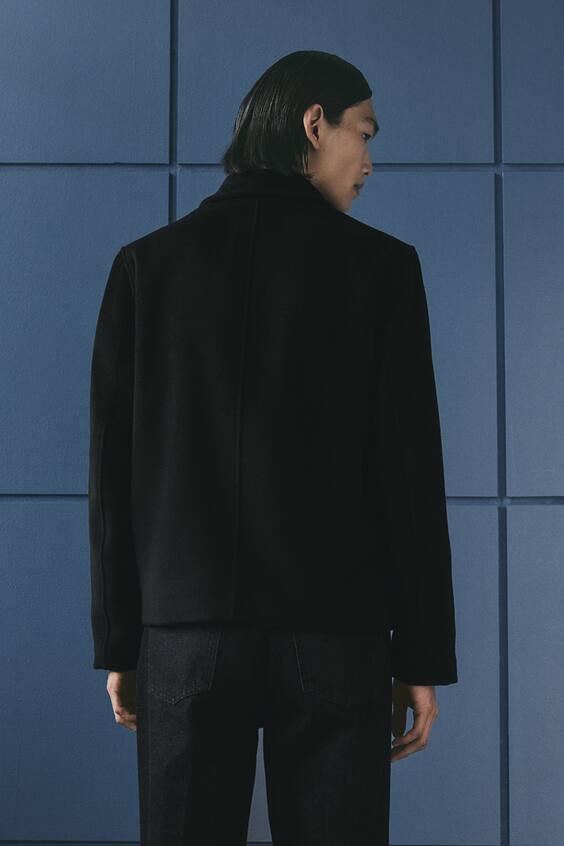 Пальто рубашечного кроя из шерстяной смеси regular fit