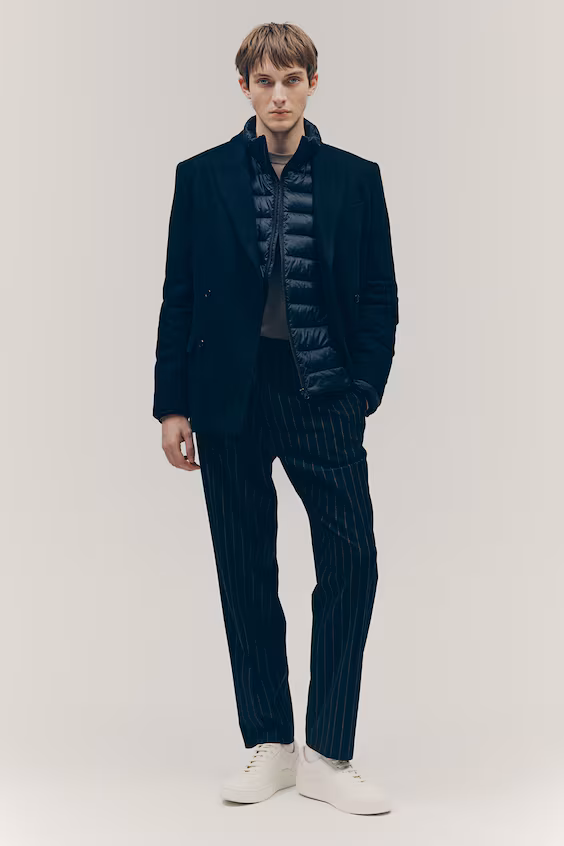 Легкое пуховое пальто slim fit