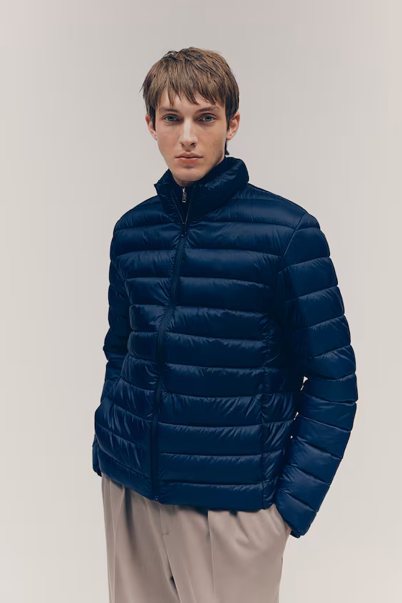 Светлый утепленный куртка slim fit