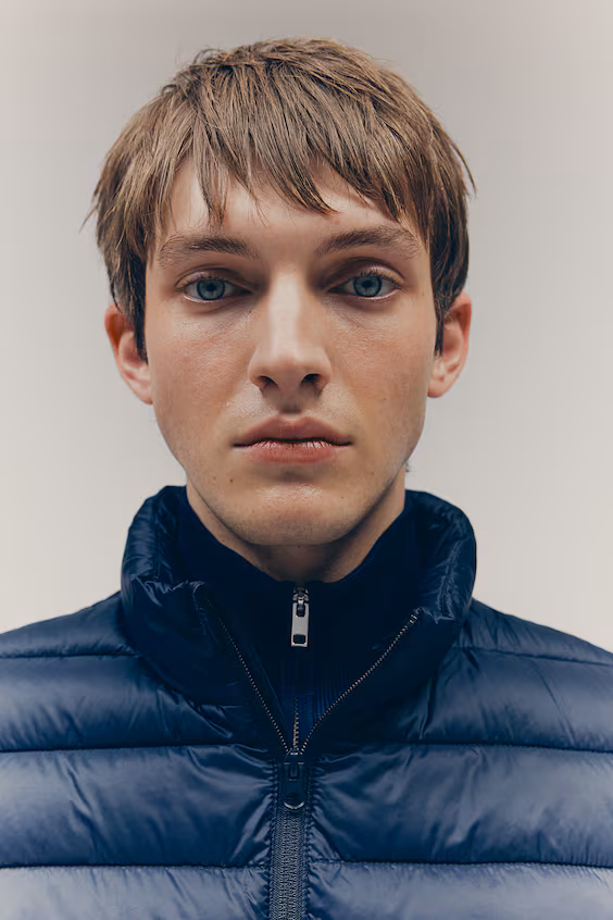 Светлый утепленный куртка slim fit