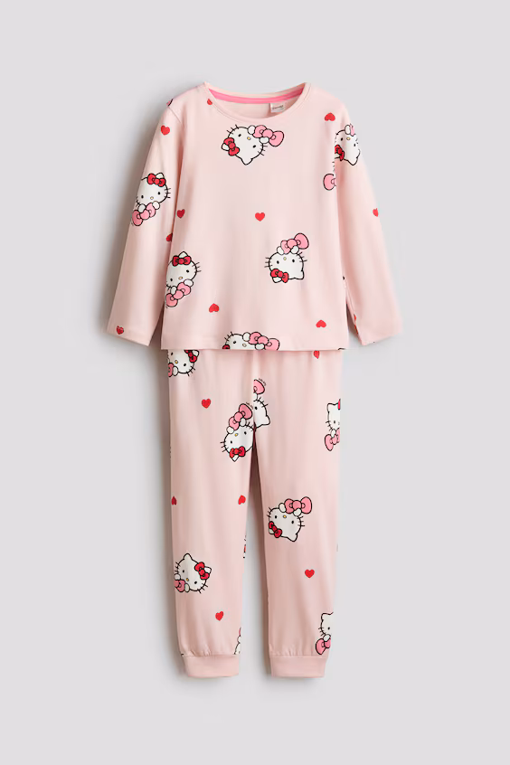 Хлопковая пижама с принтом hello kitty