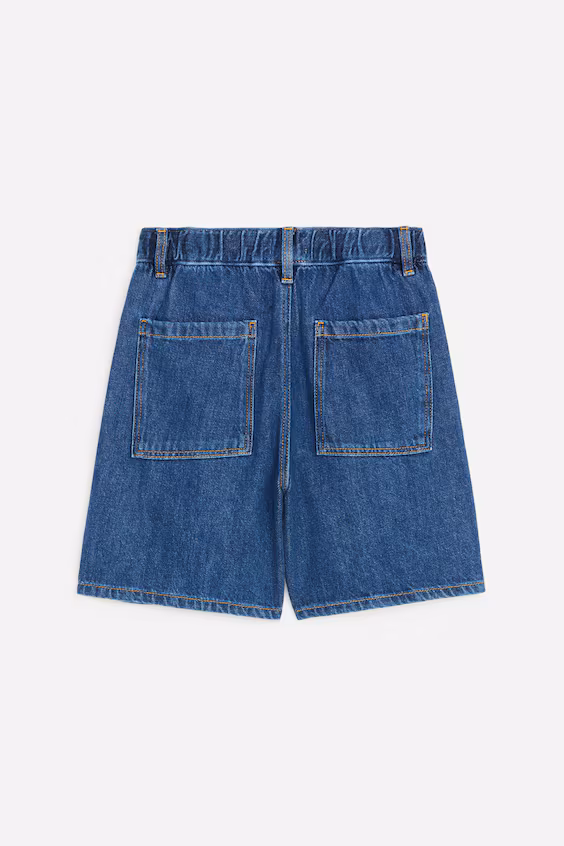 Джинсовые шорты с эластичным поясом h&m