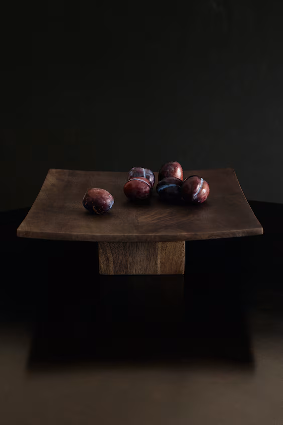 Деревянное сервировочное блюдо h&m