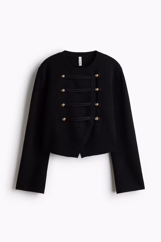 Короткий вязаный кардиган h&m