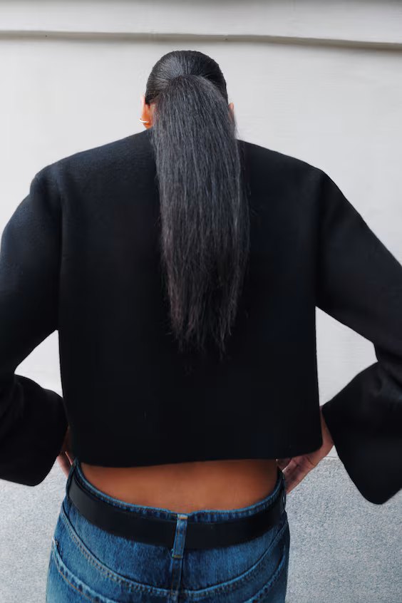 Короткий вязаный кардиган h&m