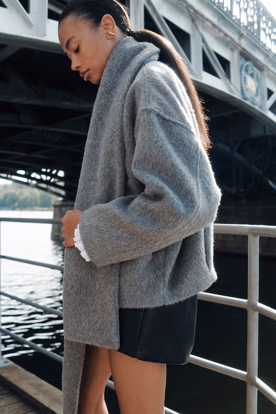 Кардиган с шарфом