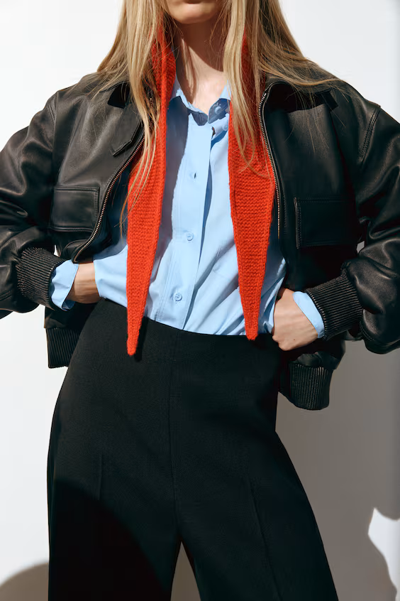 Шарф из трикотажа