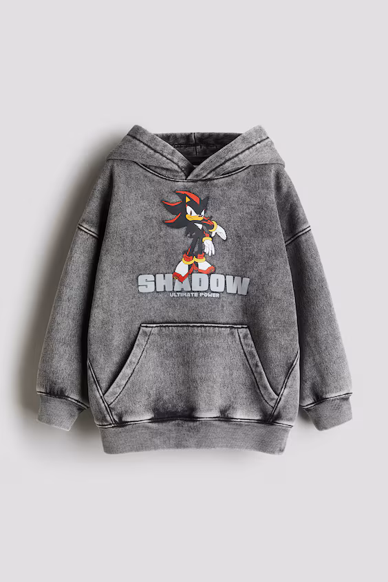 Худи с капюшоном и принтом