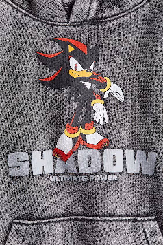 Худи с капюшоном и принтом