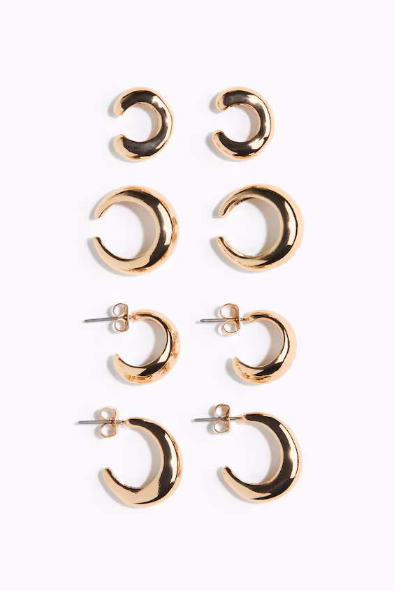 Набор из 4 пар сережек и ear cuffs