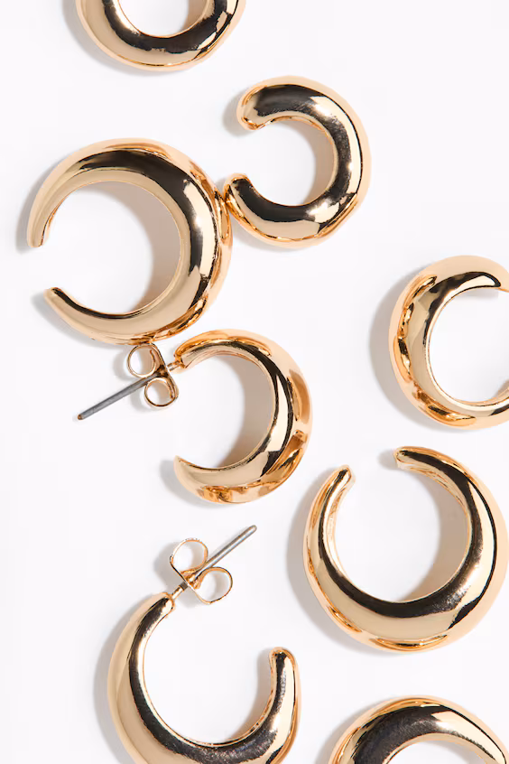 Набор из 4 пар сережек и ear cuffs