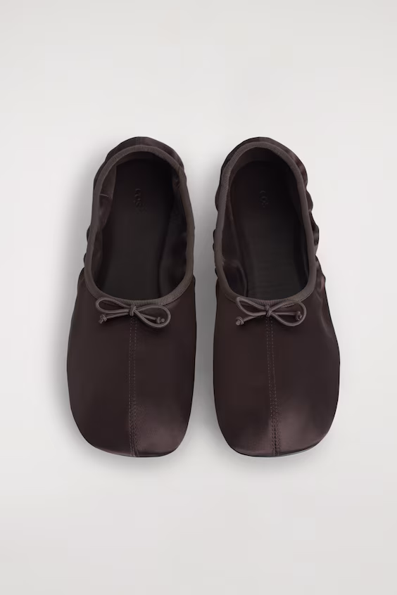 Атласные балетки h&m