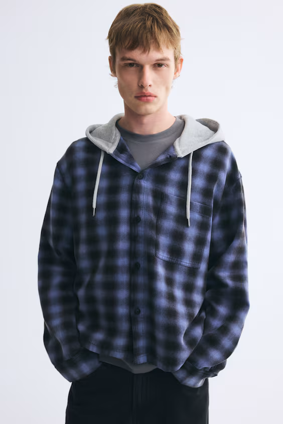 Рубашка с капюшоном h&m