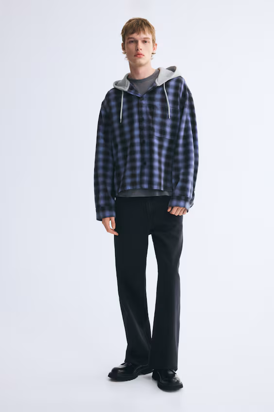 Рубашка с капюшоном h&m