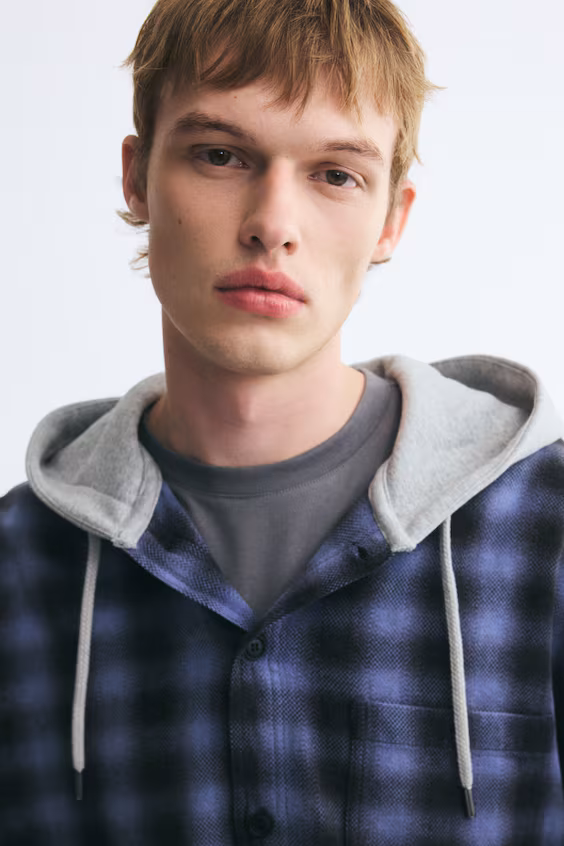 Рубашка с капюшоном h&m