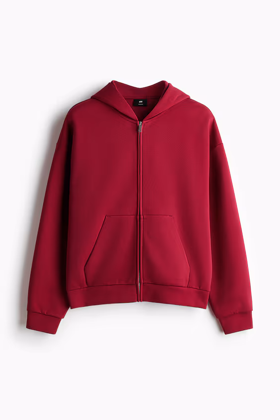 Пальто из интерлока с капюшоном oversized fit