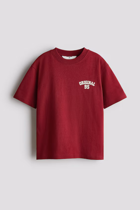 Свободная футболка с принтом h&m